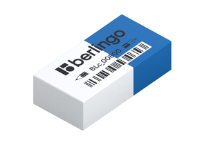 Ластик комбинированный Berlingo Eraze 800, 40×20×11 мм, белый с синим