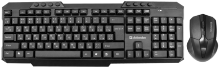 Клавиатура и мышь Defender Jakarta C-805, беспроводные, черные