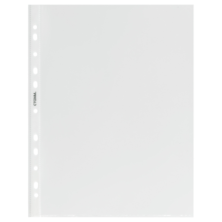 Файл А4 перфорированный «Стамм» (текстурированный), 45 мкм, текстурированный, матовый, 217*303 мм (до 50 л.)