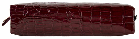 Пенал-косметичка Brauberg Ultra, 200*60*40 мм, рифление «под крокодиловую кожу», Ultra Maroon