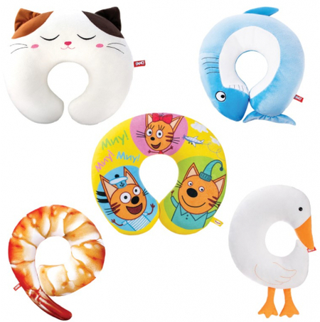 Игрушка-подушка мягкая для шеи Fancy, 30 см, ассорти