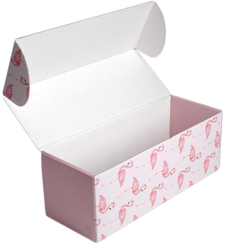 Коробка подарочная складная (разобранная, большая), 12*33,6*12 см, «Фламинго»