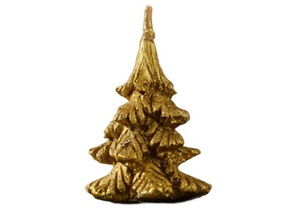 Свеча фигурная новогодняя Sima-Land, 50×65 мм, «Ёлочка», золотистая