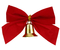 Набор украшений елочных «Бантик с колокольчиком», 6 шт., красный, (ширина 10 см)