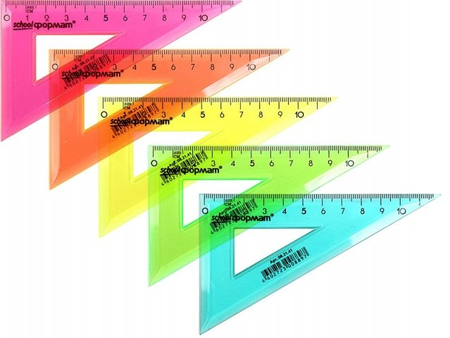 Треугольник пластиковый schoolФормат , 11 см, 30°, ассорти (цена за 1 шт.)