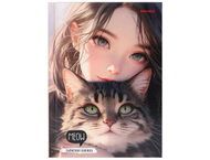 Книжка записная «Девушка и кот» Книжка записная «Девушка и кот»