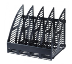 Лоток вертикальный сборный Attache, 320×285×235 мм, 4 секции, черный