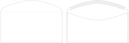 Конверт почтовый 110*220 мм (DL) Silwerhof Eco, декстрин, чистый