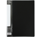 Папка пластиковая с боковым зажимом и карманом «Стамм. Стандарт», толщина пластика 0,7 мм, черная