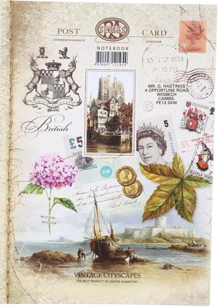 Блокнот Post Card , 148*205 мм, 80 л., линия, ассорти