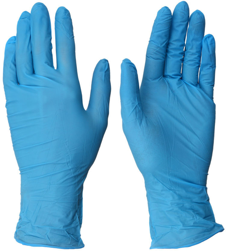 Перчатки нитриловые одноразовые Glov, размер S, 50 пар (100 шт.), голубые