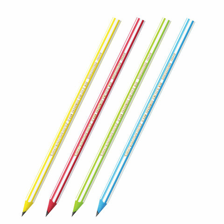 Карандаш чернографитный Bic Evolution Stripes, твердость грифеля ТМ, корпус ассорти