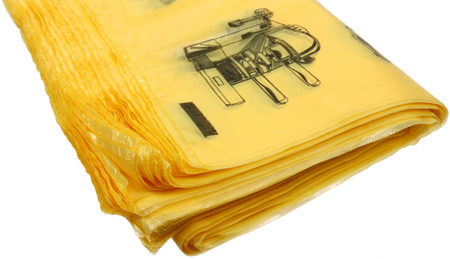 Пакет-майка A.D.M (упаковка), 41+18*66 см, 20 мкм, «Техника», 50 шт., желтый
