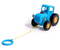 Каталка детская музыкальная на верёвке «Синий трактор», 16*10*14 см