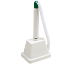 Ручка шариковая на подставке BL-1037, корпус белый с зеленым, стержень синий