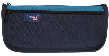 Пенал мягкий Brauberg Kids, 220*100*60 мм, Dark Blue Пенал мягкий Brauberg Kids, 220*100*60 мм, Dark Blue