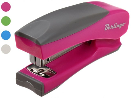 Степлер Berlingo, скобы №24/6-26/6, 20 л., 110 мм, ассорти
