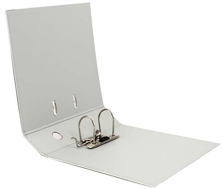 Папка-регистратор Forpus с двусторонним ПВХ-покрытием , корешок 70 мм, серый 