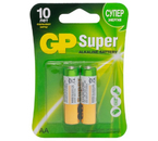 Батарейка щелочная GP Super, AA, LR6, 1.5V, 2 шт.