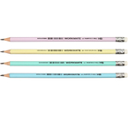 Карандаш чернографитный Workmate Macaroon Color, твердость грифеля ТМ, с ластиком, корпус ассорти