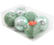Набор шаров елочных «Волшебное перо» (пластик), диаметр 8 см, 6 шт., зеленые
