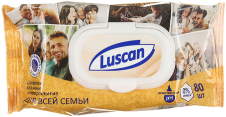 Салфетки влажные Luscan, 80 шт., универсальные