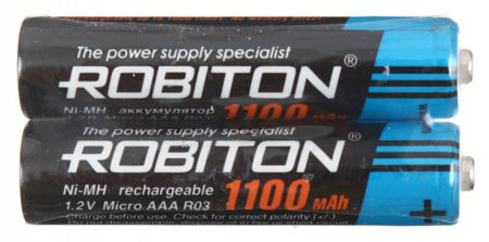Аккумулятор Robiton , AAА, R03, 1.2V, 1100 mAh (2 шт. в упаковке)