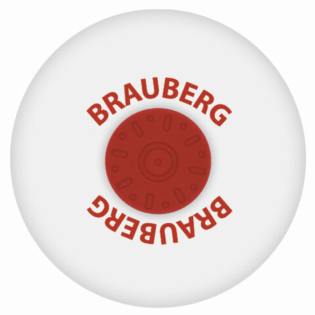 Ластик Brauberg Universal с пластиковым держателем, 30*30*8 мм, белый Ластик Brauberg Universal с пластиковым держателем, 30*30*8 мм, белый