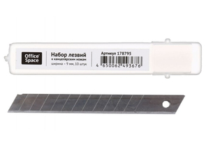 Лезвия для ножей OfficeSpace, ширина лезвия 9 мм, 10 шт. Лезвия для ножей OfficeSpace, ширина лезвия 9 мм, 10 шт.