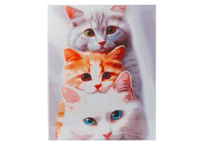 Алмазная вышивка (мозаика) с полным заполнением Sima-Land (на холсте), 40×50 см, «Котята»