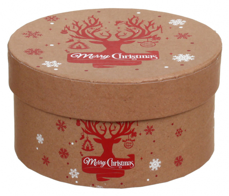 Коробка подарочная с крышкой (круглая, в собранном виде), 11*5 см, «Новогодний микс» Коробка подарочная с крышкой (круглая, в собранном виде), 11*5 см, «Новогодний микс»