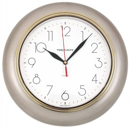 Часы настенные «Тройка», рамка прозрачно-дымчатая Часы настенные «Тройка», рамка прозрачно-дымчатая