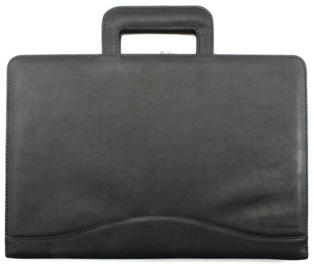 Папка деловая из натуральной кожи «Кинг» 2049, 390*270*40 мм, черная
