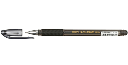 Ручка гелевая Crown Hi-Jell Needle Grip, корпус прозрачный, стержень черный Ручка гелевая Crown Hi-Jell Needle Grip, корпус прозрачный, стержень черный