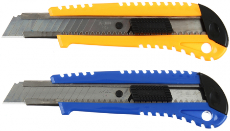 Нож канцелярский усиленный Silwerhof Daily, ширина лезвия 18 мм, корпус ассорти