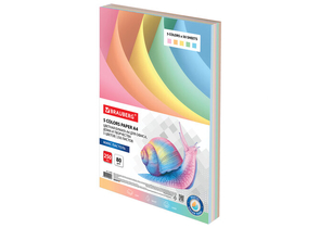 Бумага офисная цветная Brauberg Pastel, А4 (210×297 мм), 80 г/м², 250 л. (5 цветов×50 л.) Бумага офисная цветная Brauberg Pastel, А4 (210×297 мм), 80 г/м², 250 л. (5 цветов×50 л.)