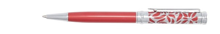 Ручка подарочная шариковая Silwerhof Graceful, корпус красный + гравировка