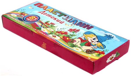 Пластилин детский, 8 цветов, 200 г 