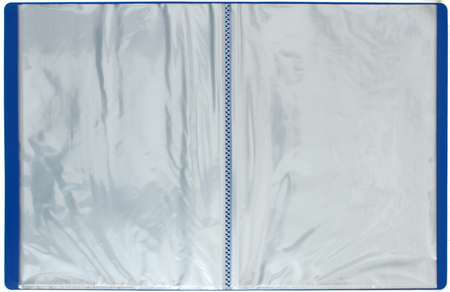 Папка пластиковая на 40 файлов «Бюрократ», толщина пластика 0,65 мм, синяя