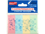 Закладки-разделители бумажные с липким краем Profit