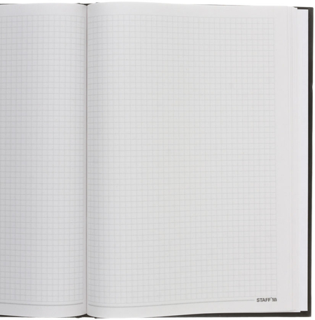 Книжка записная Staff Black (А4), 205*290 мм, 80 л., клетка, черный