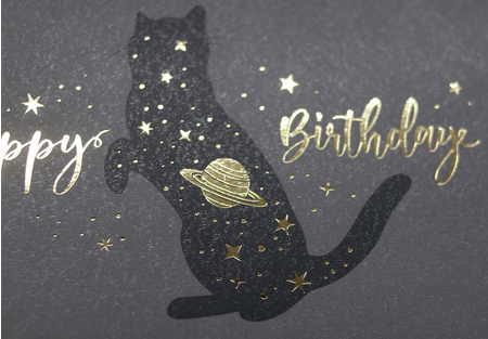 Открытка-конверт для денег Meshu, 85*164 мм, Happy Birthday. Space Cat