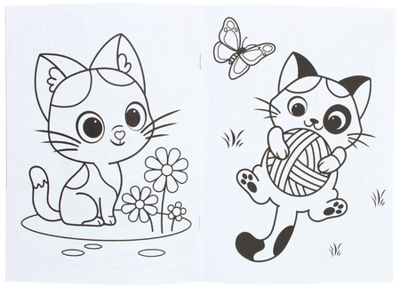 Раскраска для малышей «Моя Гав/Мяу раскраска», 165*230 мм, 8 л., ассорти