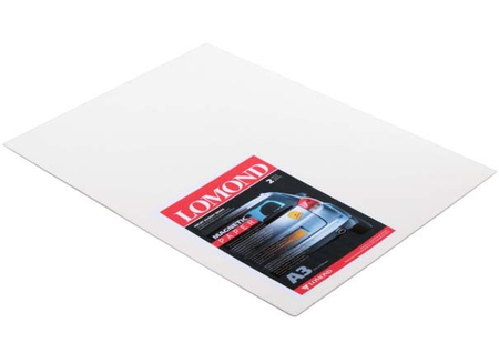 Бумага для струйной фотопечати глянцевая односторонняя с магнитным слоем Lomond, А3 (297*420 мм), 2л., 660 г/м2, белая