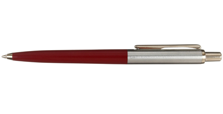 Ручка подарочная шариковая автоматическая Luxor Star, корпус серебристо-бордовый, стержень синий