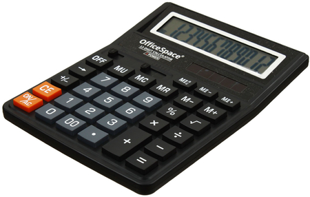 Калькулятор 12-разрядный OfficeSpace, черный