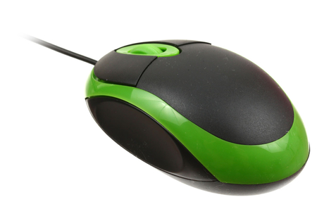 Мышь компьютерная Sh. SH05, USB, проводная, черно-зеленая