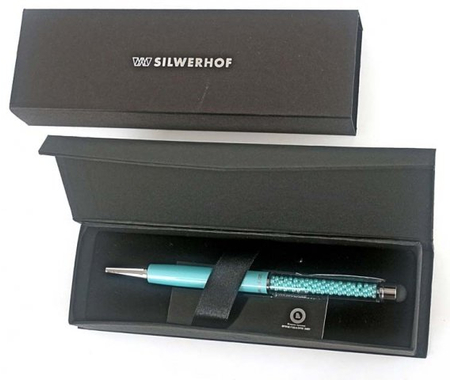 Ручка подарочная шариковая Silwerhof Aery, корпус голубой Ручка подарочная шариковая Silwerhof Aery, корпус голубой