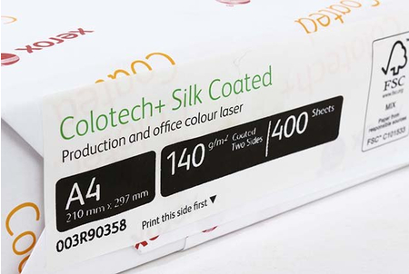Бумага офисная Xerox Colotech+ Silk coated, А4 (210*297 мм), 140 г/м2, 400 л. Бумага офисная Xerox Colotech+ Silk coated, А4 (210*297 мм), 140 г/м2, 400 л.