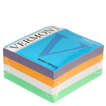 Блок бумаги для заметок Vermont, 80*80*40 мм, проклеенный, 4 цвета